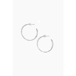 NEW CHAN LUU women's wave hoop earrings in silver